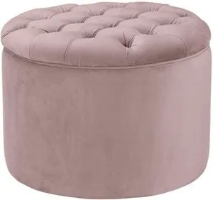 Queen Mauve Velvet Storage Ottoman