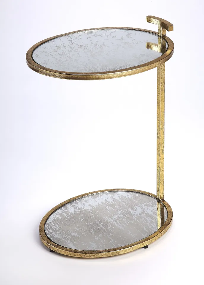 Ciro Antique Gold Leaf Side Table