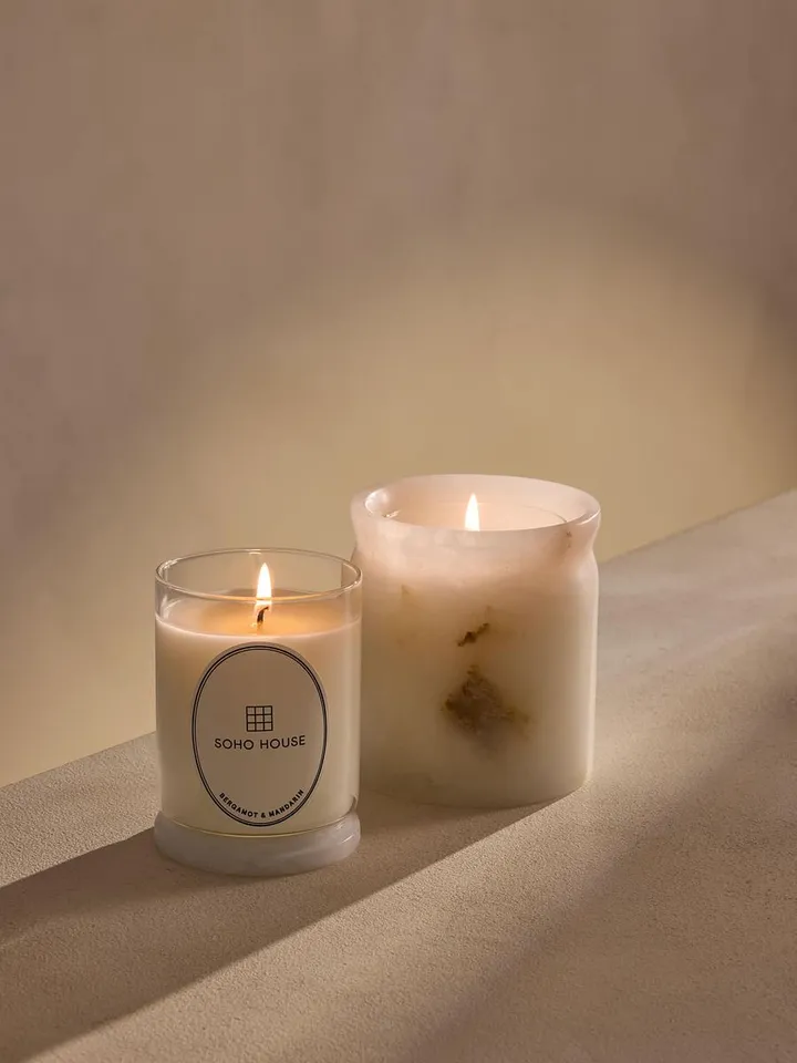 Bergamot & Mandarin Zest Candle Set, Alabaster, 250g