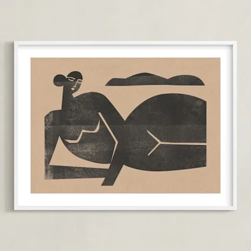 Woodblock Nude Limited Edition Fine Art Print