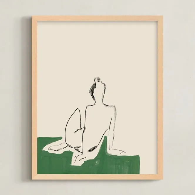 Figure On Green Limited Edition Fine Art Print