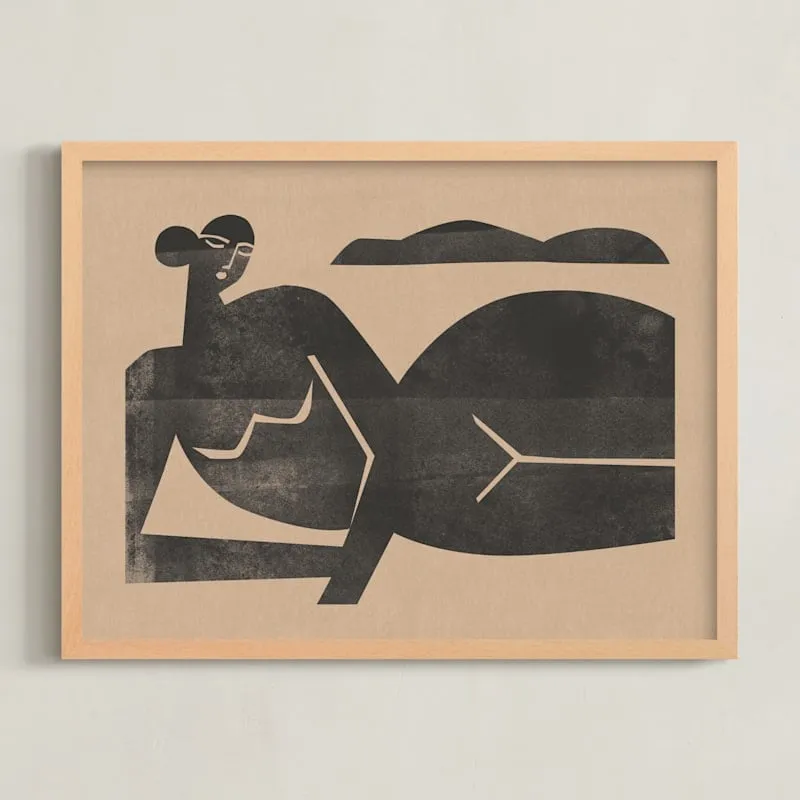 Woodblock Nude Limited Edition Fine Art Print