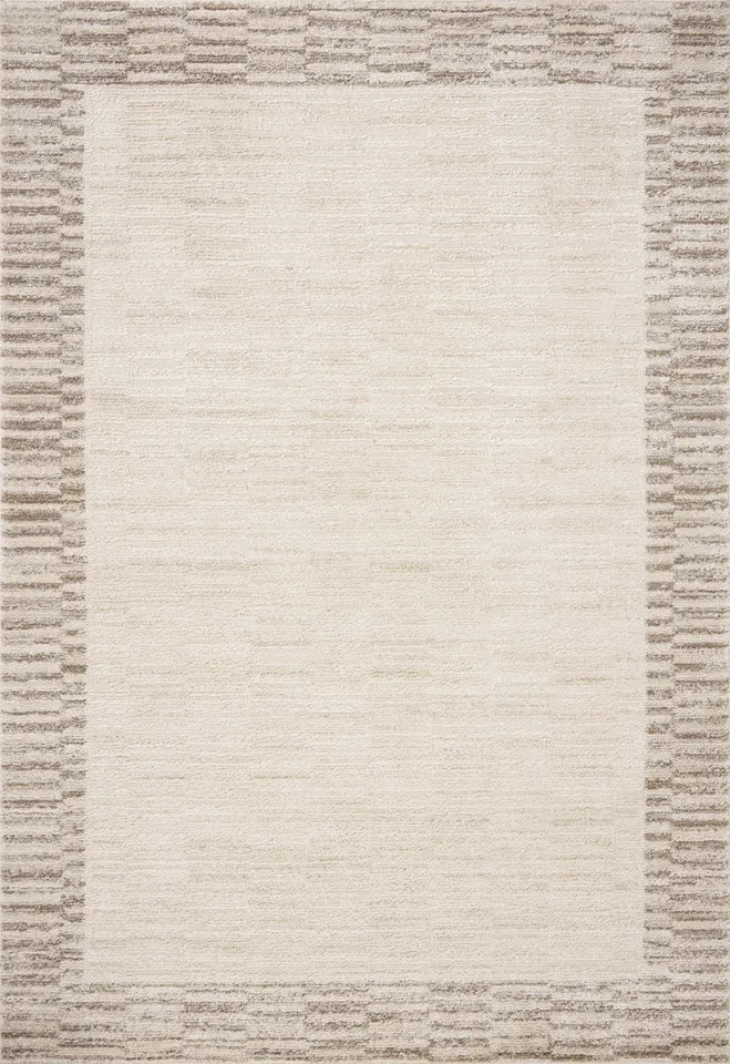 Chris Loves Julia x Loloi Calvin Ivory / Pebble 6'-3" x 9'-6"