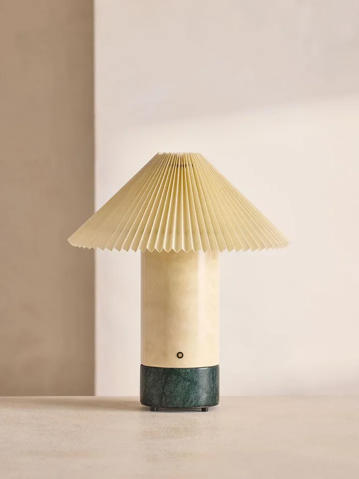 Yazarine Portable Lamp, Napoli Green Marble
