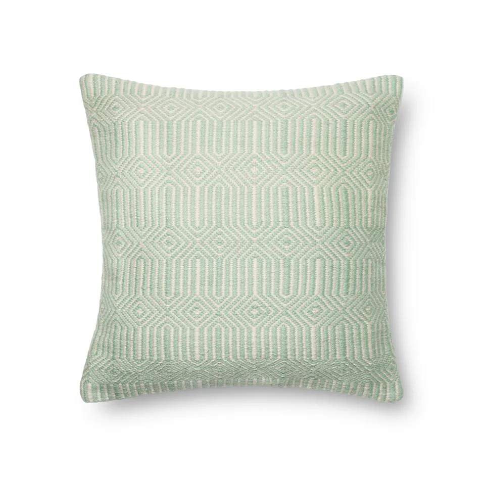 Loloi No Name Aqua / Ivory 22" x 22" Cover w/Down