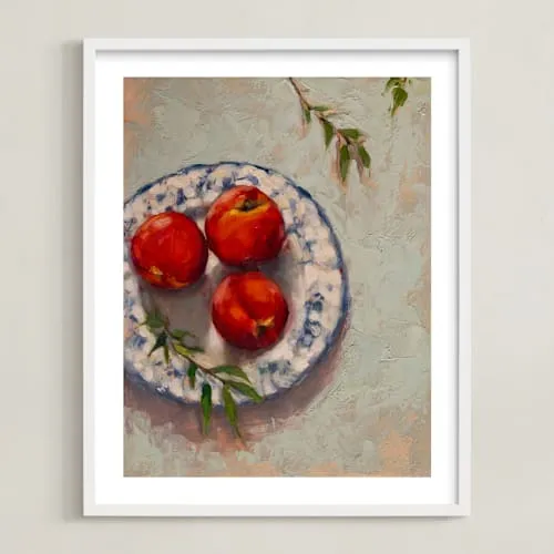 Peaches On A Plate Limited Edition Fine Art Print