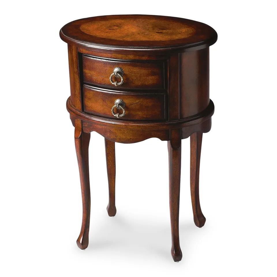 Whitley Cherry Oval Side Table