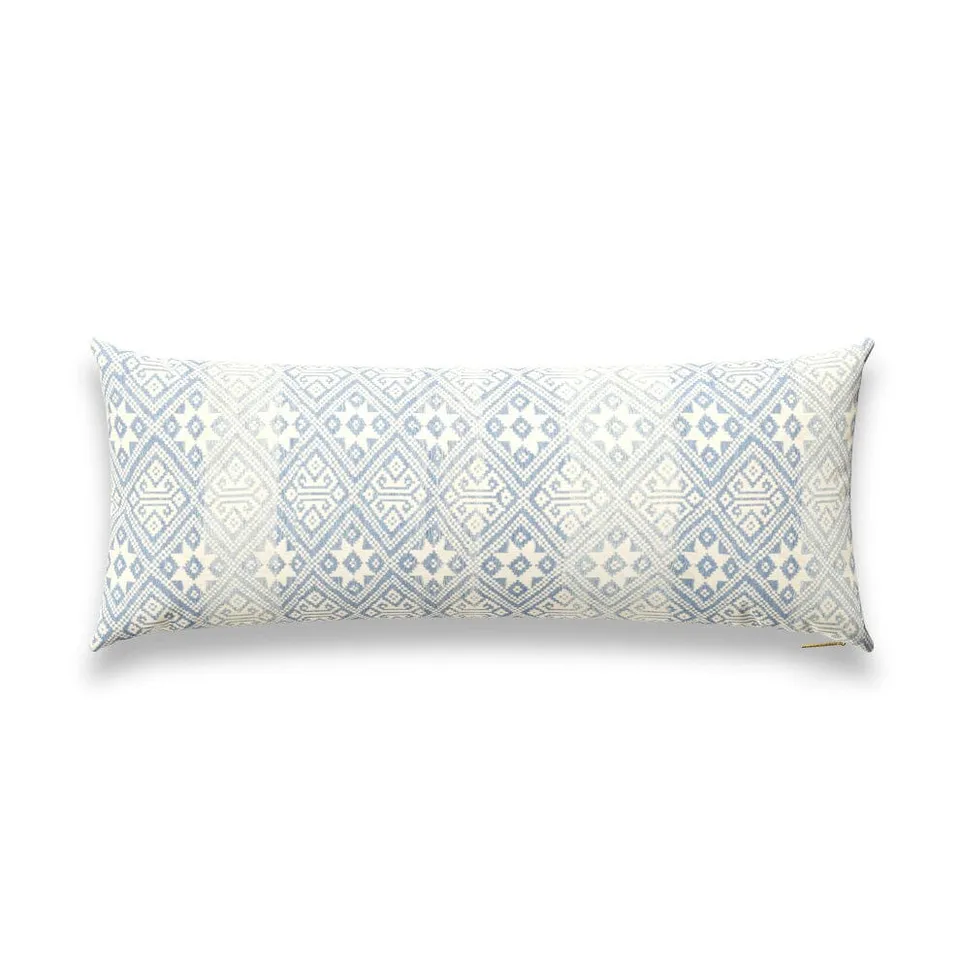 Light Star Muong Pillow by St. Frank | Blue | 48" W x 12" H | Linen