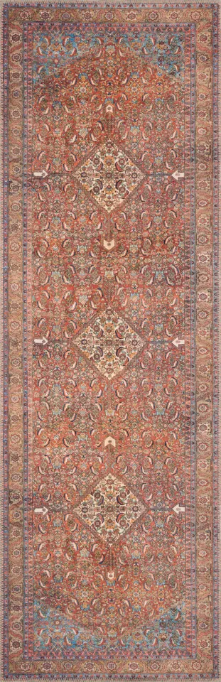 Loloi Loren Red / Multi 2'-6" x 7'-6"