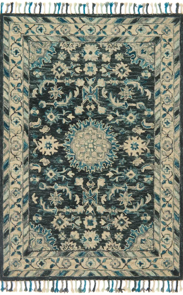 Loloi Zharah Teal / Grey 3'-6" x 5'-6"