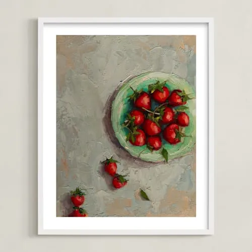 Strawberries On A Plate Limited Edition Fine Art Print