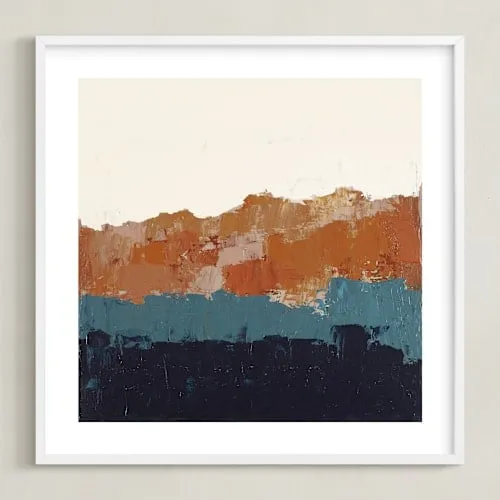 Abstract Color Study Blue And Orange Limited Edition Fine Art Print