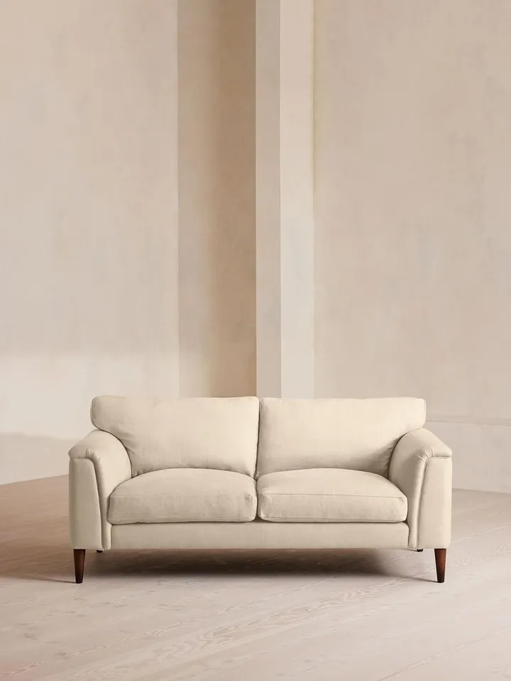 Reya Two Seater Sofa, Linen, Bisque, US