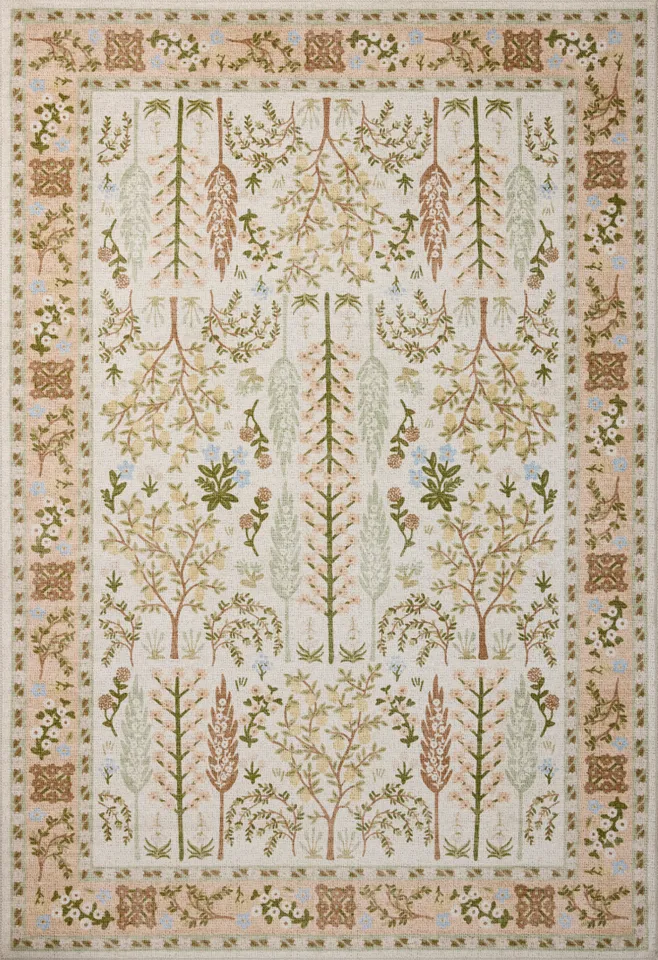 Rifle Paper Co. x Loloi Canopy Cream 2'-6" x 7'-6"