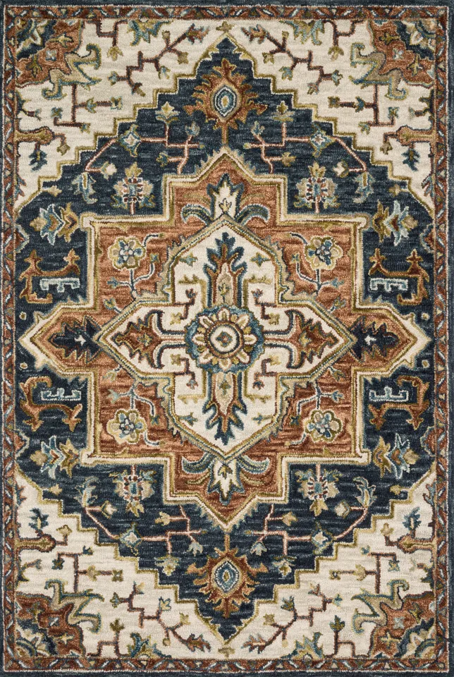 Loloi Victoria Blue / Multi 18" x 18" Sample
