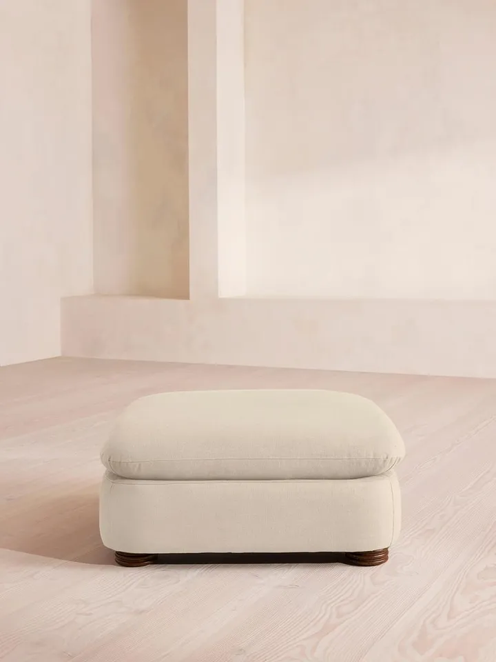 Rava Ottoman, Linen, Bisque, US