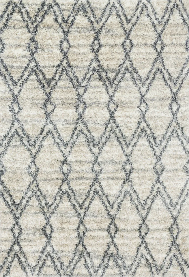 Loloi Quincy Sand / Graphite 18" x 18" Sample