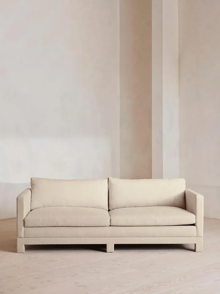 Ashford Three Seater Sofa, Linen, Bisque, US