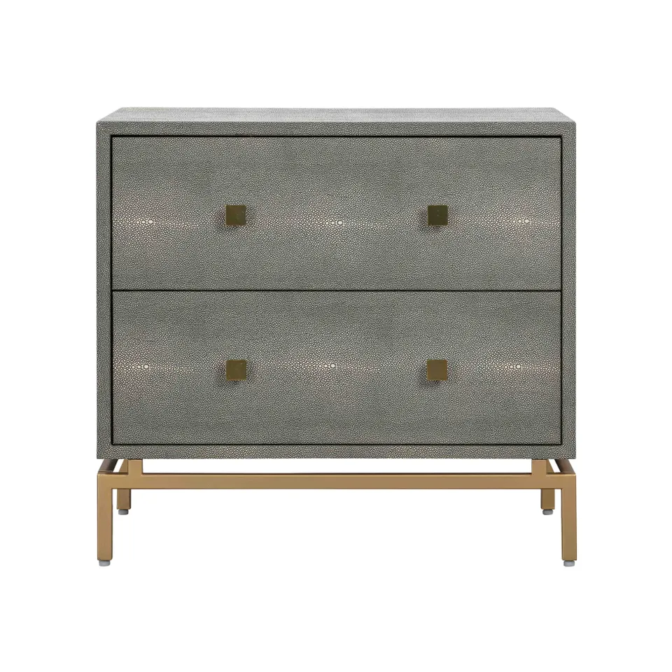 Pesce Grey Shagreen Nightstand