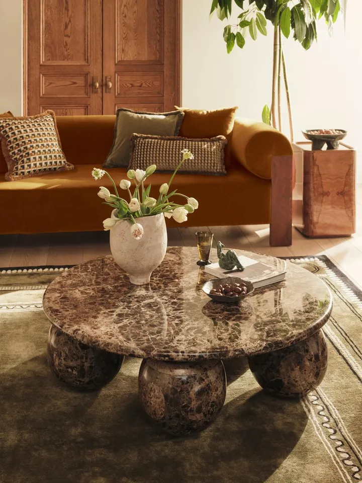Oxley Coffee Table, Large, Dark Emperador