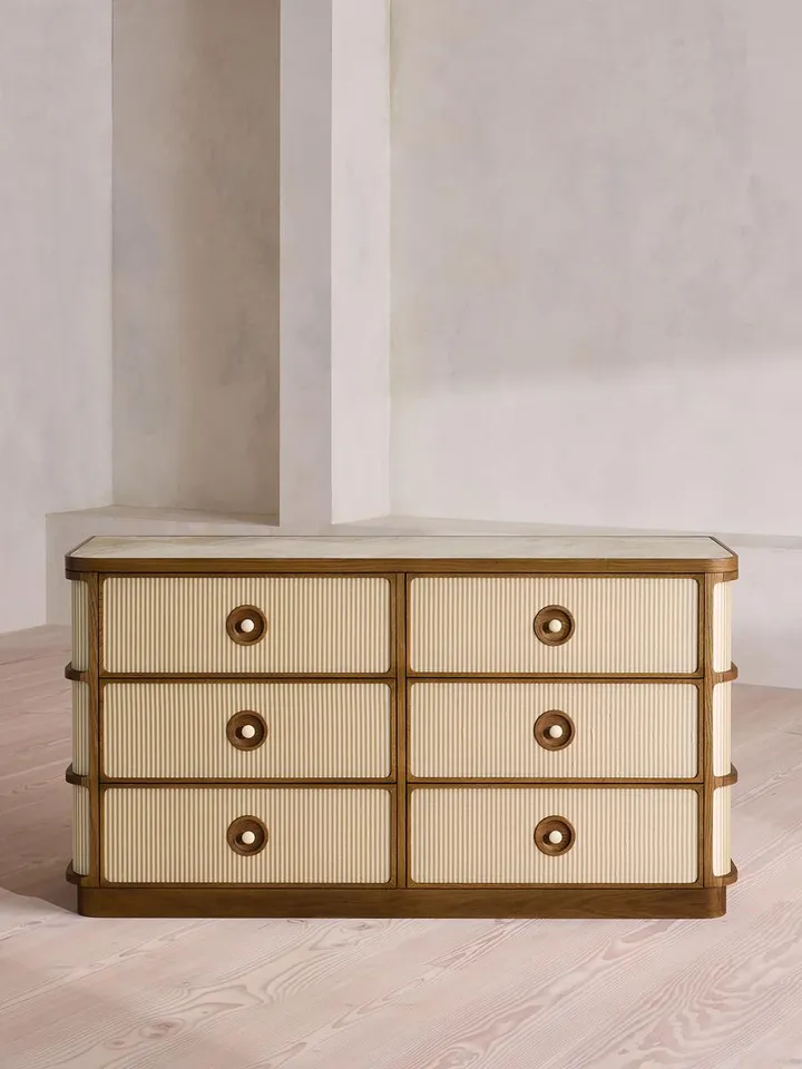 Leo Six Drawer Dresser, Royal Diana Marble
