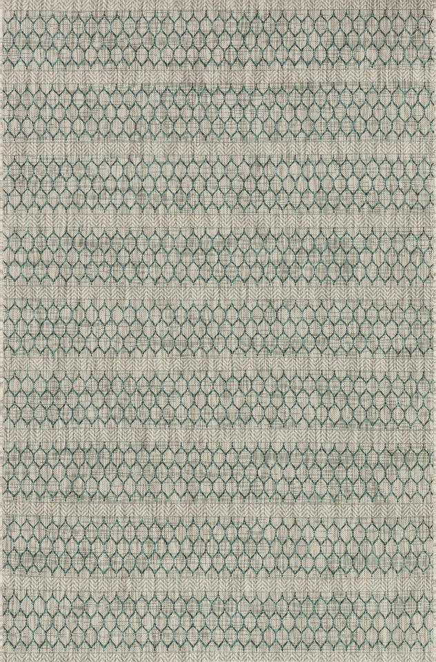 Loloi Isle Grey / Teal 5'-3" x 7'-7"