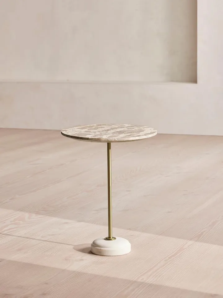 Fleet Side Table, Medium, Kapri Marble