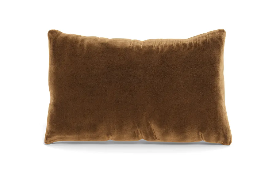 Throw Pillow 14" x 20", Fawn Performance Velvet, 14" x 20"