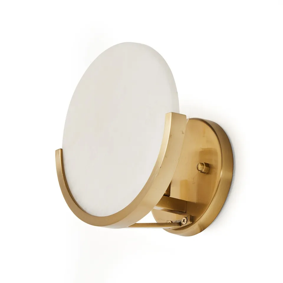 Loraine Sconce-White Alabaster