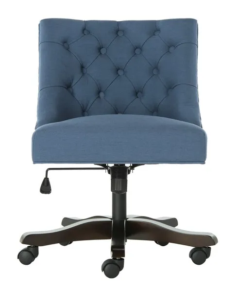 Soho Tufted Linen Swivel Desk Chair - Navy