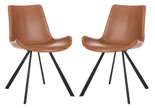 Terra Accent Chair, Set Of 2 - Cognac / Black