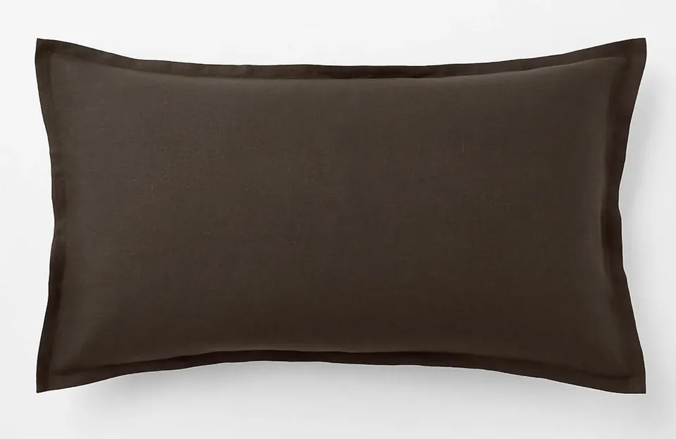 Aire Natural European Linen Deep Brown King Bed Pillow Sham