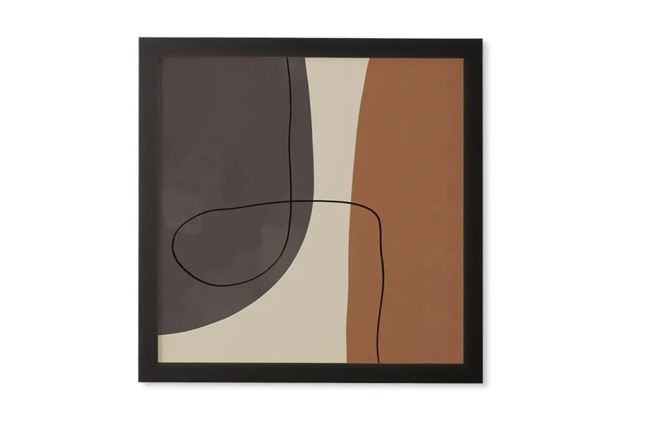 Modern Abstract Shapes Ii by Alisa Galitsyna - Framed Wall Art Basic Black 30" x 30"