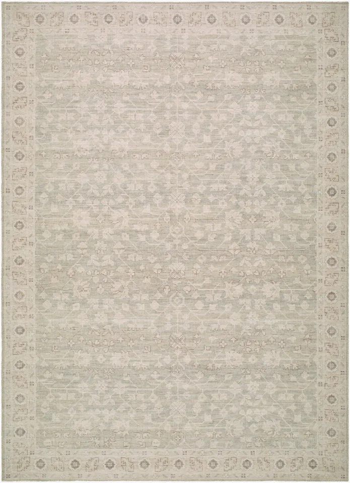 Asha Green Indoor 5'3" x 7' Machine Woven Rug