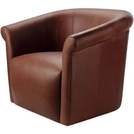 Trumpet Leather 29"H x 33"W x 29"D Swivel Chair