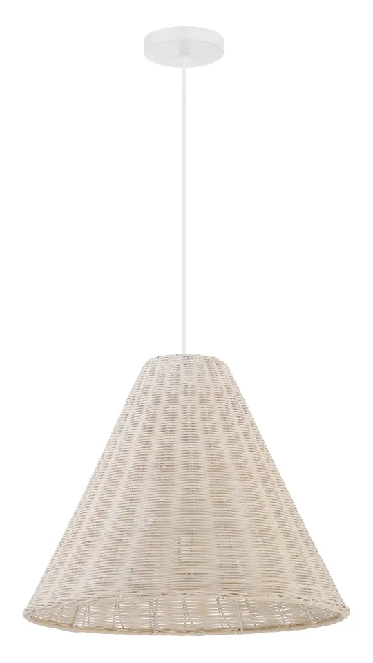 Sonoma Pendant | 17.75" | White Wicker