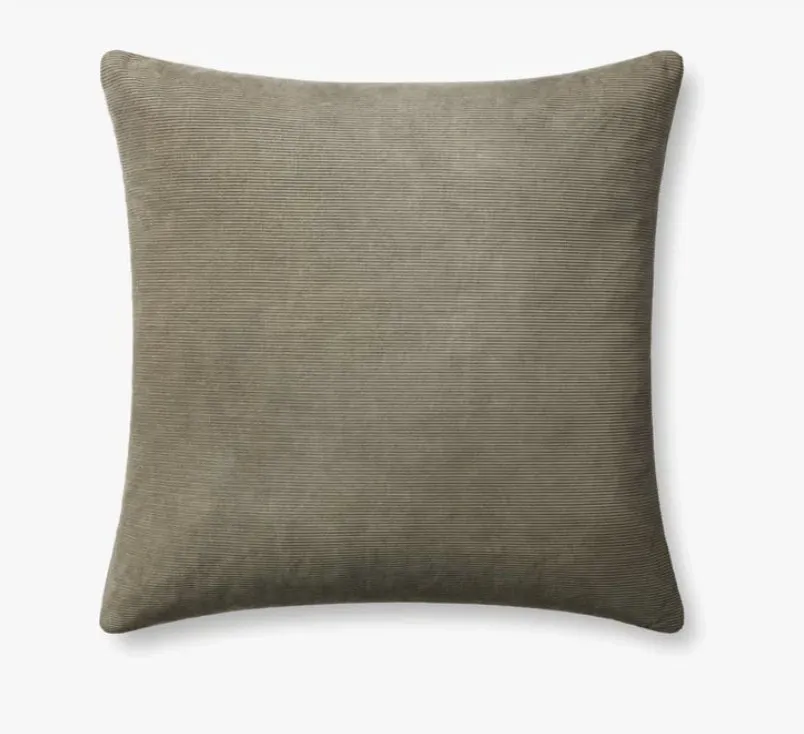 Magnolia Home by Joanna Gaines x Loloi Beatrice Olive 22" x 22" Cover Only