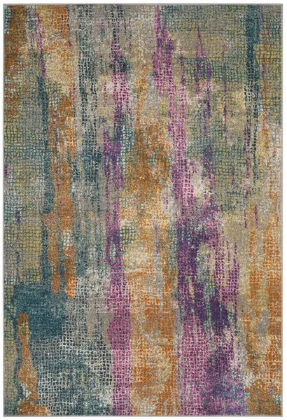 Arlo Home Woven Area Rug, MAD123C, Blue/Fuchsia,  8' X 10'