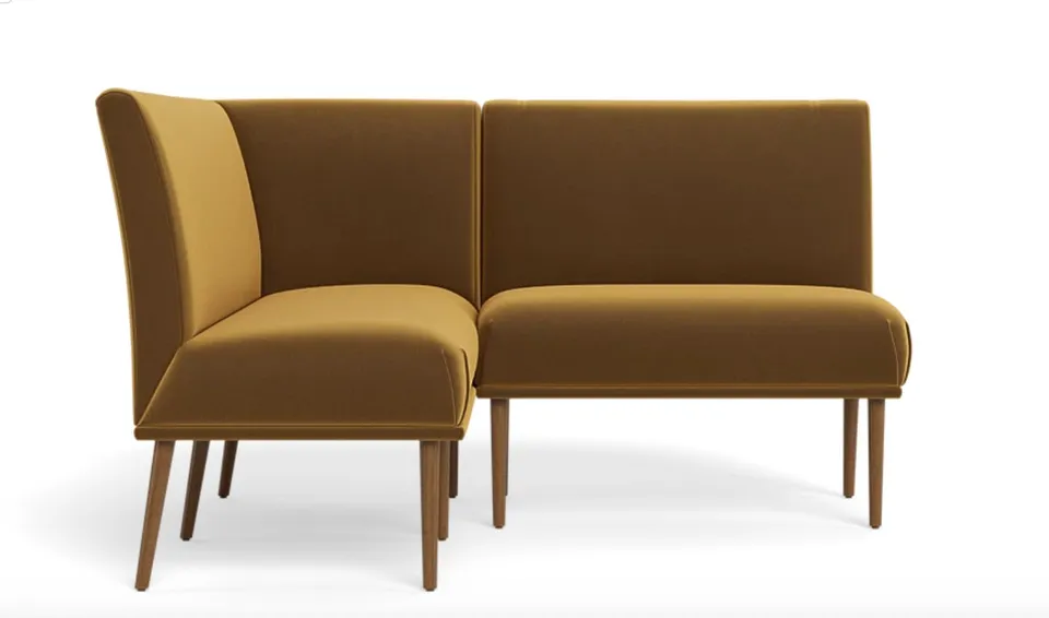 Dorian Upholstered Petite Left Banquette with Tufting Option