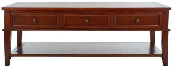 Manelin Coffee Table With Storage Drawers - Sepia
