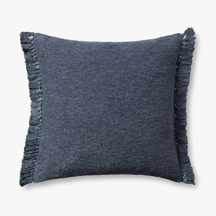 Magnolia Home by Joanna Gaines x Loloi Jett Navy 22'' x 22'' Cover w/Poly