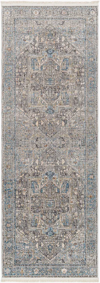 Chicago Gray Indoor 2'10" x 12' Machine Woven Rug