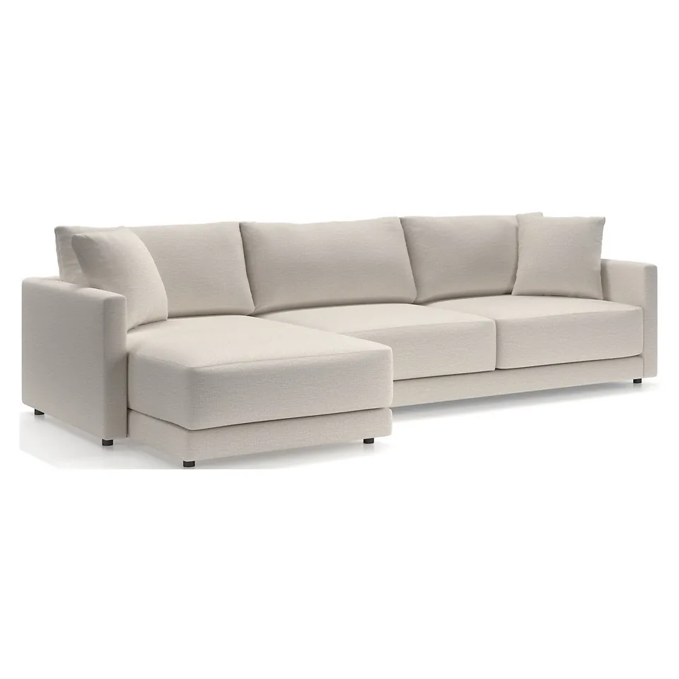 Gather Deep 2-Piece Sectional Sofa with Extra Wide Chaise Lounge