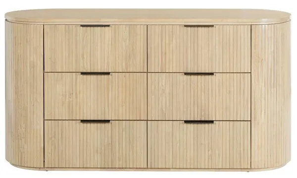 Rikki Fluted 6 Drawer Dresser