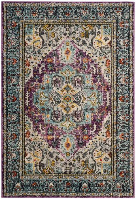 Arlo Home Woven Area Rug, MNC251L, Violet/Light Blue,  8' X 10'