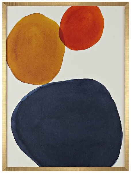 Primary Objective 18x24" Wall Art - Denim / Gold