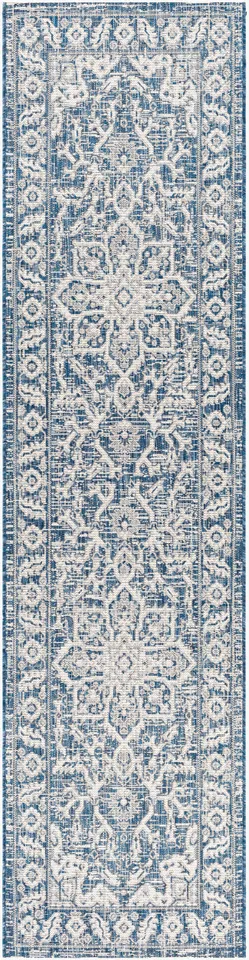 Eagean Beige Outdoor 2'7" x 12' Machine Woven Rug