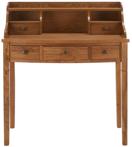 Landon 5 Drawer Writing Desk - Oak