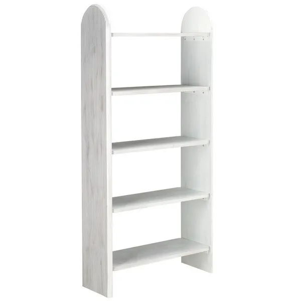Syura Ribbed Etagere - White Washed