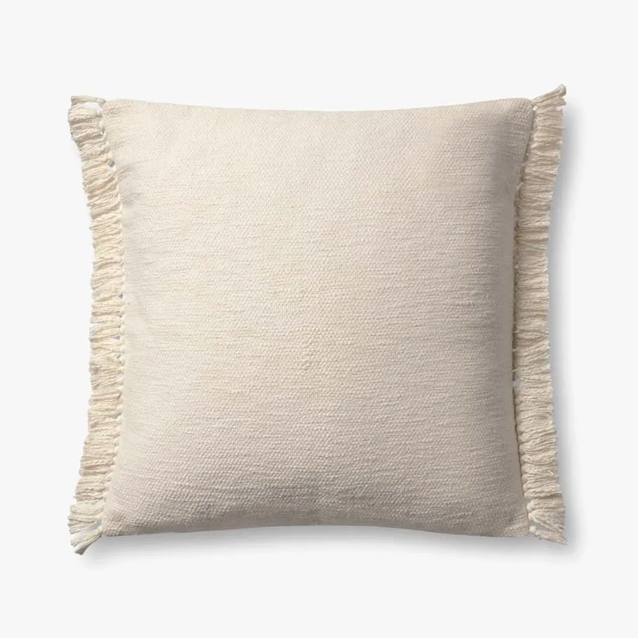 Magnolia Home by Joanna Gaines x Loloi Jett Ivory 22'' x 22'' Cover w/Down